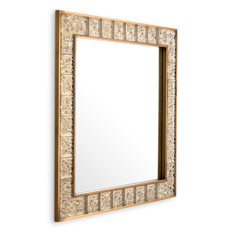 Mellot Square Brass Wall Mirror