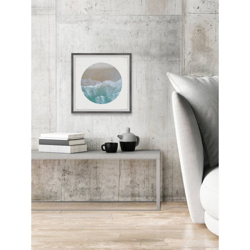 Circle Beach - Single Picture Frame Print, 81cm H x 81cm W x 3.81cm D