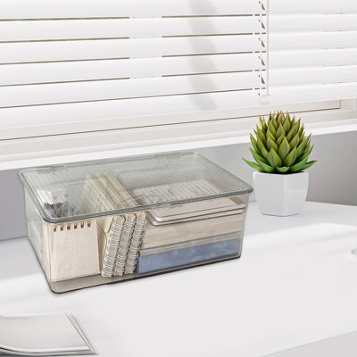 Transparent storage boxs Transparent Mask Stationery Storage Box Office Supplies Cosmetic Storage Box Desktop Storage Acrylic Organising Box