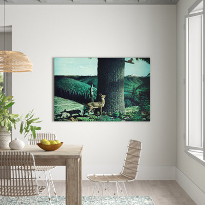 Fawn And Squirrel - Wrapped Canvas Print