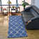 Wakeham HAND TUFTED WOOL ECO-FRIENDLY AREA RUGS, Blue Beige Color, Geometric Design