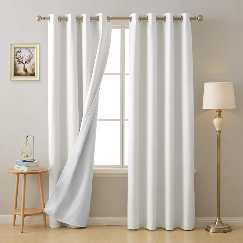 Penwortham Blackout Curtain Pair, 52" W x 72" L, White