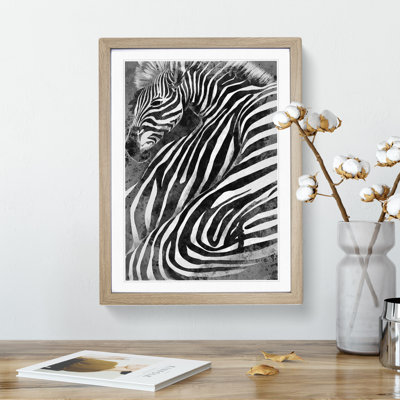 Zebra No.2 Abstract - Single Picture Frame Painting