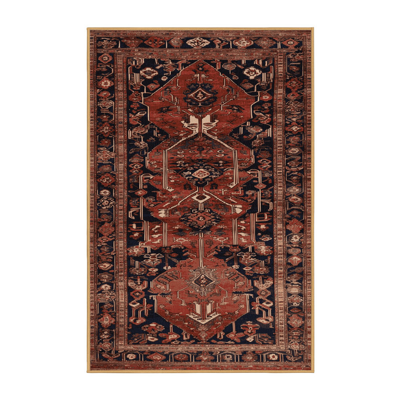 Tapis brun turc lavable à la machine, Rectangulaire 8 pi x 12 pi