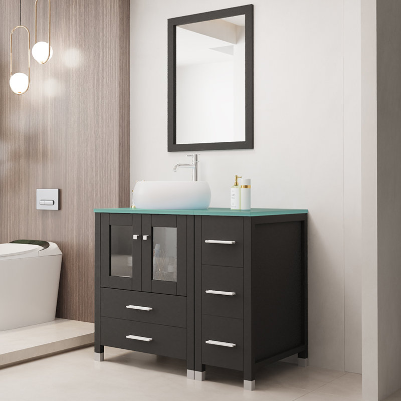 Meuble-lavabo simple l 36,6 po x P 21,7 po x H 29,5 po, Noir