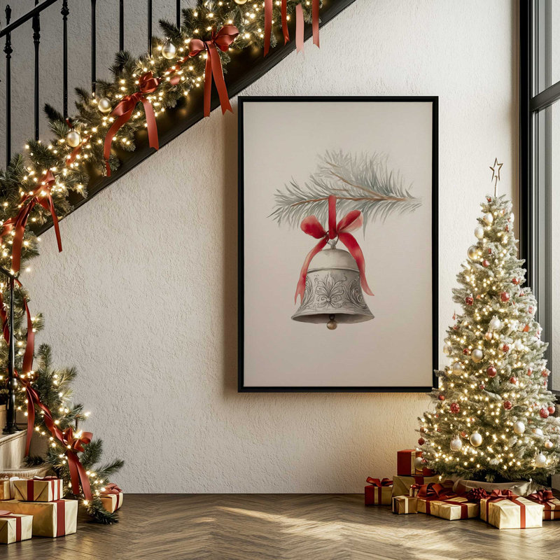 Silver Bell Noel, reproduction d'art sur toile, H 12,75 po x l 8,75 po, Chrome poli