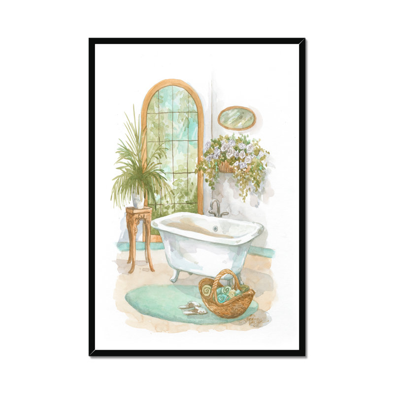 Bath In Spa II by Jerianne Van Dijk - Painting, Black Framed Paper Print, 95cm H x 65cm W