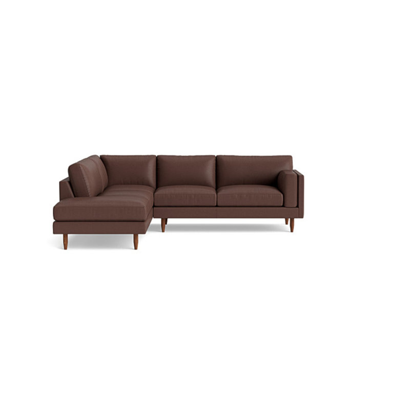 Skinny Fat Sectional, Left Hand Facing, Leather - Deep Blue