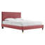  Grand lit plateforme Performance en velours blanc-38867217