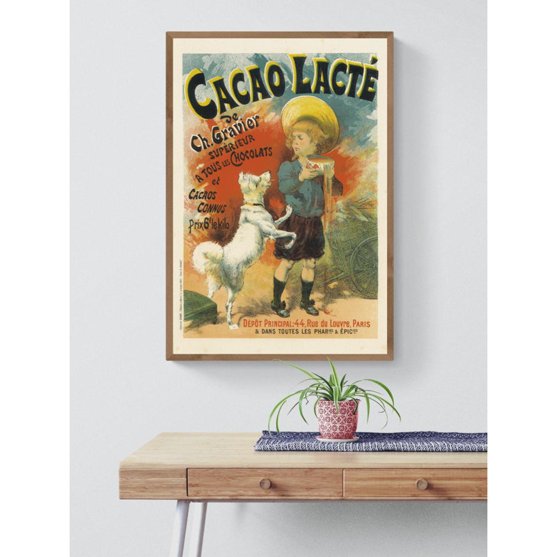 Cacao Lacte Chocolate Milk 1 Piece Wall Art, 30cm H x 21cm W x 1cm D