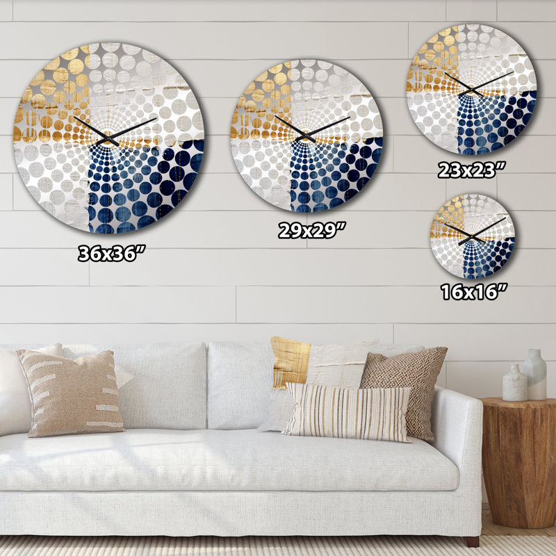Lilliann - Horloge murale peinture abstraite, Petit