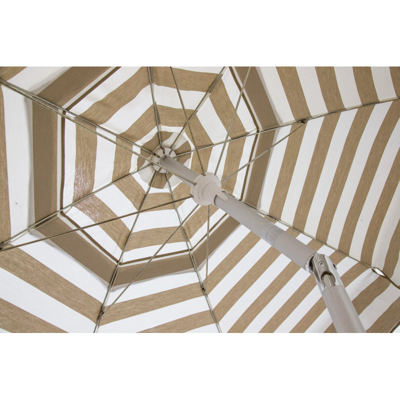 Parasol de plage 6', Kaki / blanc