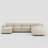 137.8" W U-Shaped Modular Sectional -600979497