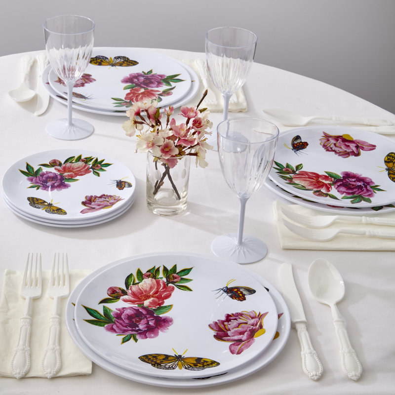 Assiette plate en plastique robuste varant