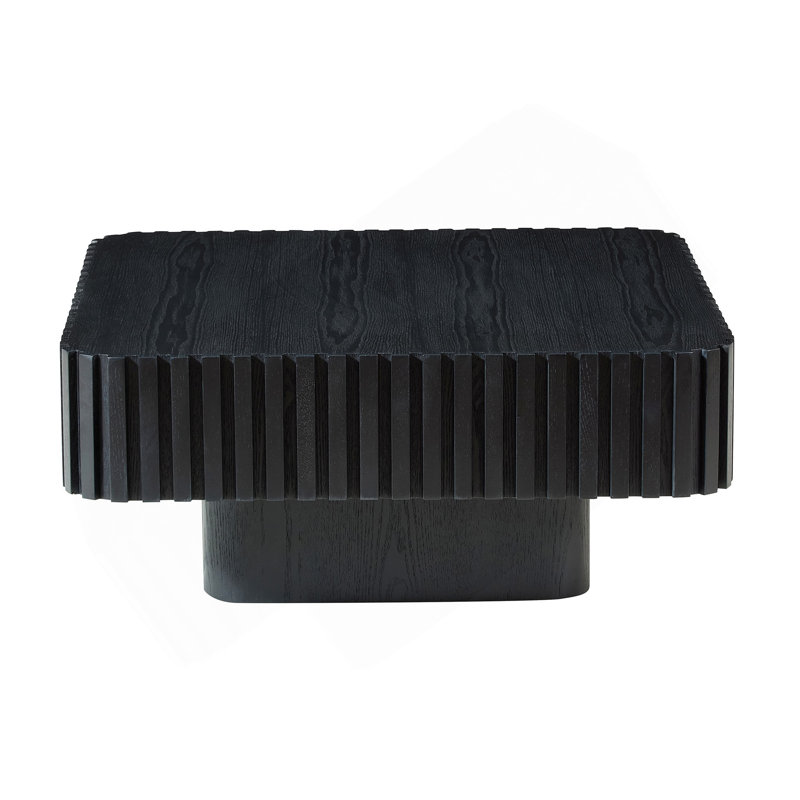 Table basse carrée moderne 31,5 pouces Handcraft, Noir
