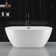 Baignoire autoportante, baignoire autoportante en acrylique blanc Streamline pour adulte