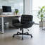 Ensemble de 2 chaises de bureau 32,7 po de largeur en cuir de polyuréthane de qualité supérieure avec accoudoirs réglables à 5 positions et siège large adapté aux animaux de compagnie-1014265301-1014265304