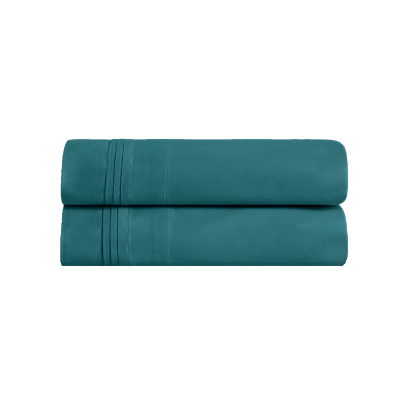 Aldin 650 Thread Count Certified Certified Egyptian Cotton Solid Color Pillowcase Set, Standard, Caribbean