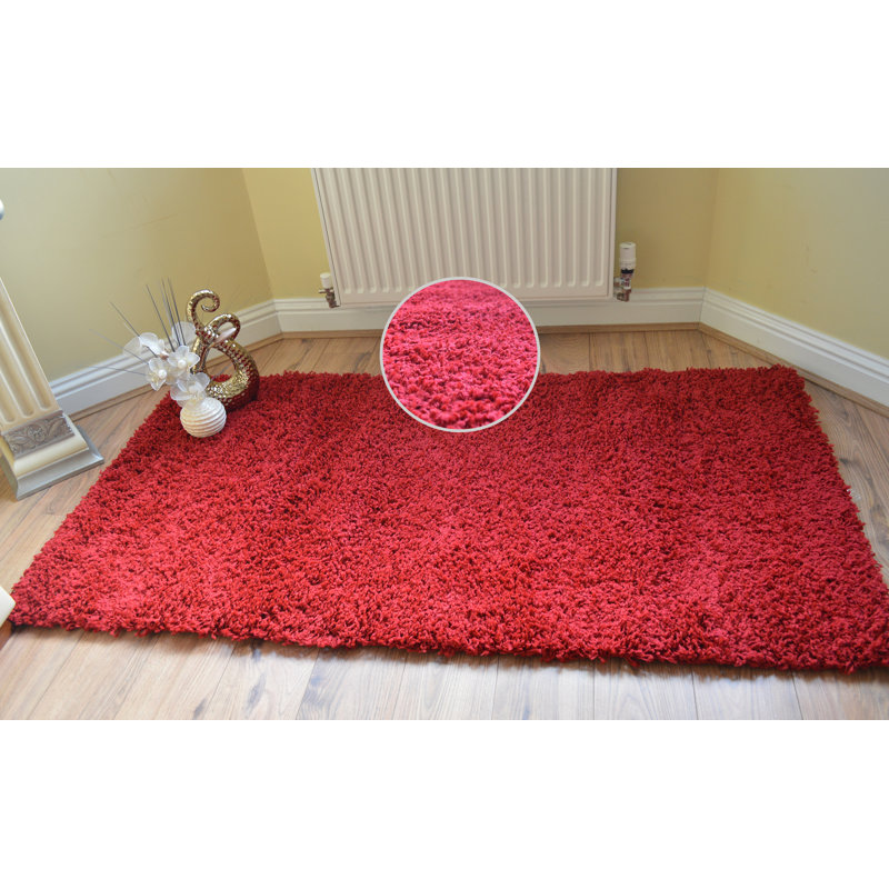 Kailum Solid Colour Shag Area Rug, Rectangle 120 x 170cm