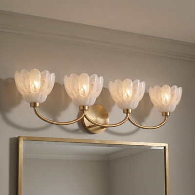 Whitecap 4-Light Brushed Gold Vanity Light