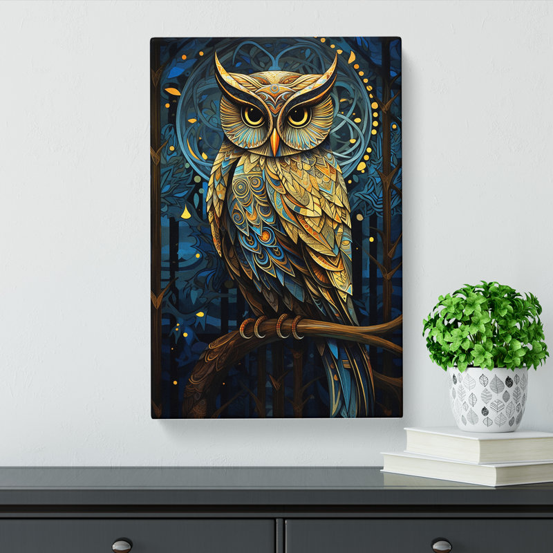 Owl - Wrapped Canvas, 60cm H x 40cm W x 3cm D