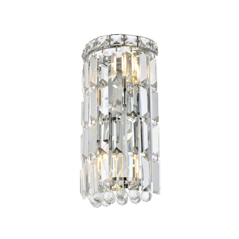 Baldrik 2 - Light Dimmable Bath Sconce, 12" H x 6" W x 6" D, Chrome