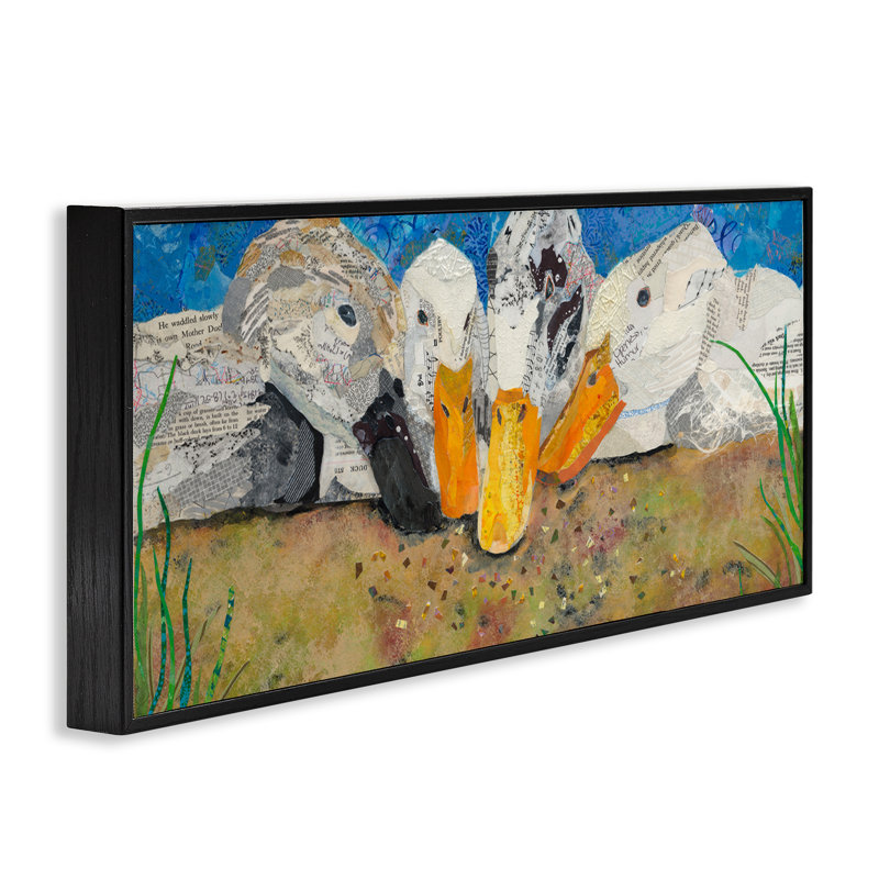 «Just Ducky», estampe numérique par violet de Davenport, Giclée encadrée noir minuit, H 10 po x l 24 po
