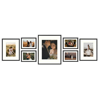 Bless international Picture Frame Set, 8 Pieces with Two 11x11, Two 8x8,  and Four 4x4, Black & Reviews