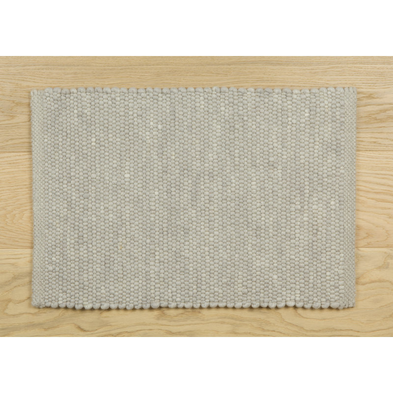 Solid Colour Wool Area Rug, 70 x 140cm