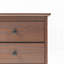 Table de chevet classique à 3 tiroirs en bois massif-593568