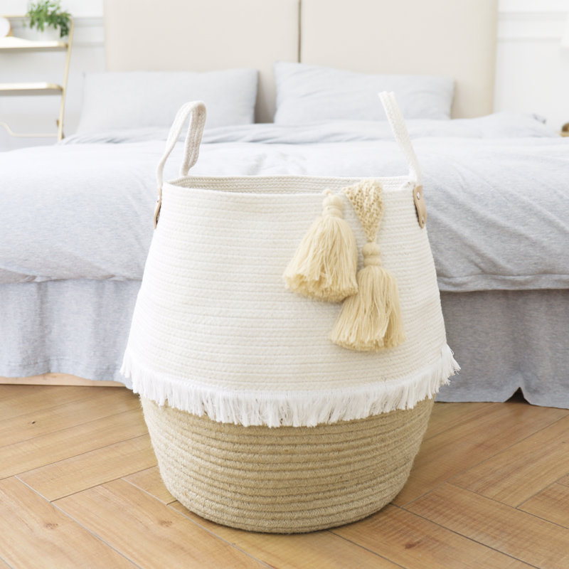 Dovecove Althoff Fabric Basket, Beige