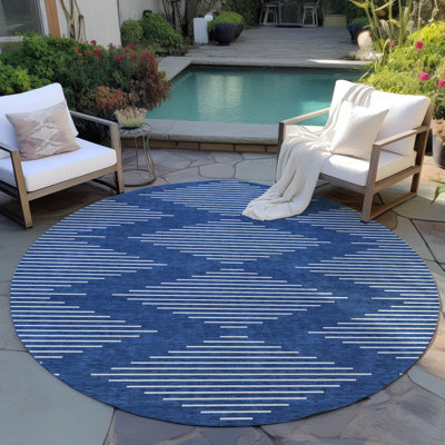 Tapis intérieur / extérieur bleu Velina 