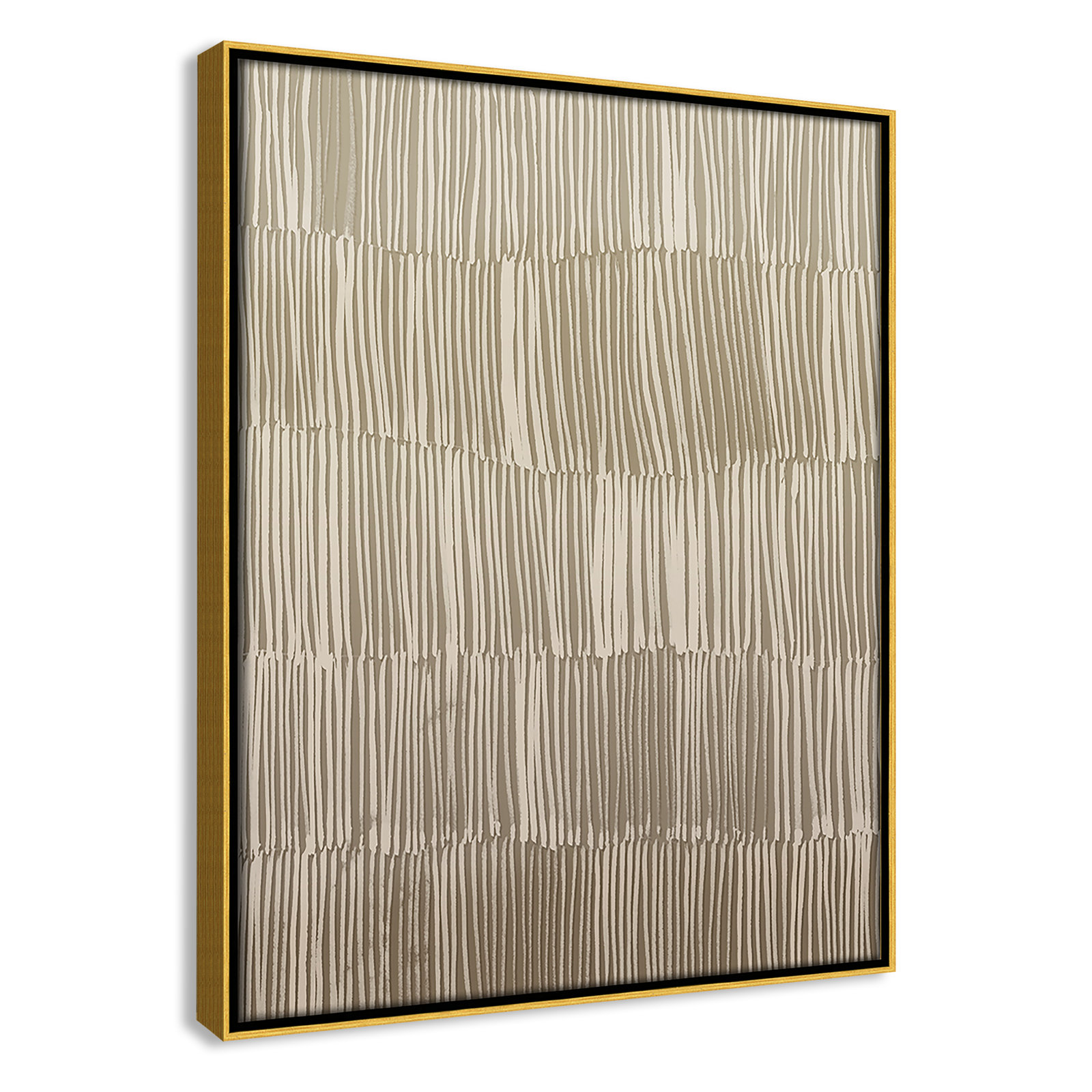 Linear Calm I Print by , 15.5" H x 12.5" W, Gold Floater
