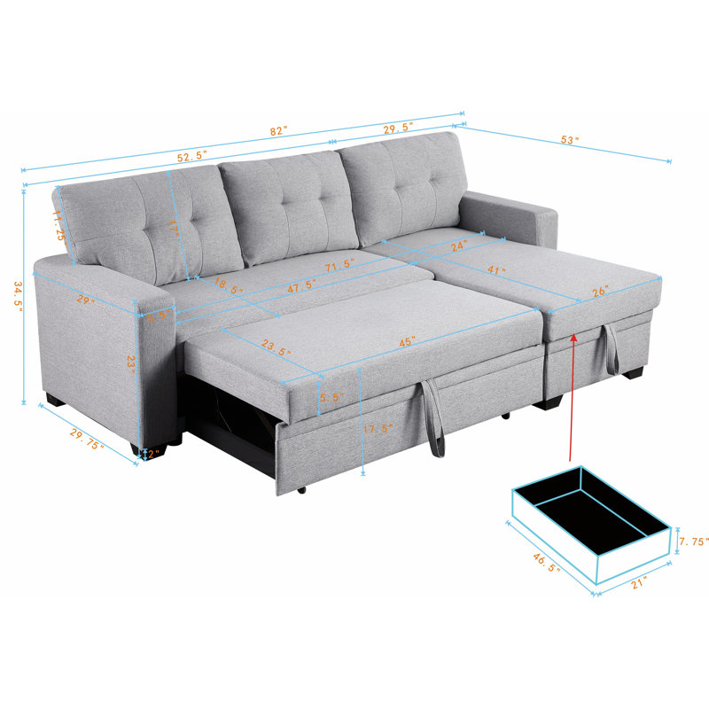 Latitude Run® Warrendale 3 - Piece Upholstered Sectional & Reviews ...