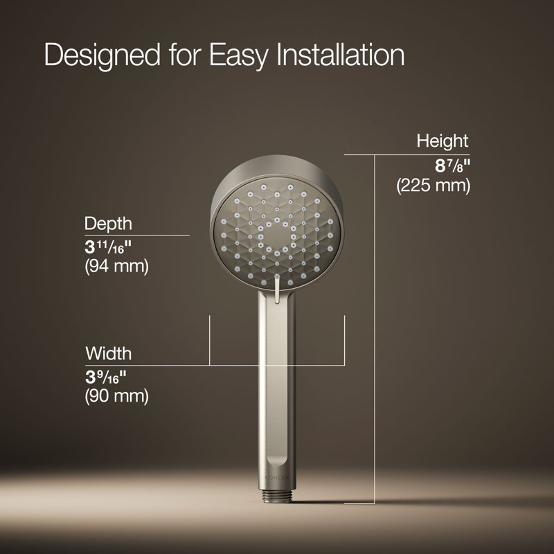 Awaken B90 1.75 Gpm Multifunction Handshower, Vibrant Brushed Nickel