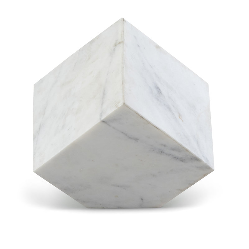 Block Marble Abstract Figurines & Sculptures, White
