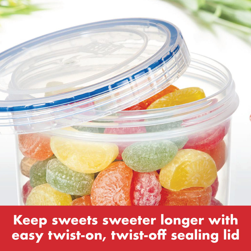 Clear Twist Lock 12-Piece BPA-Free Plastic Food Storage Set