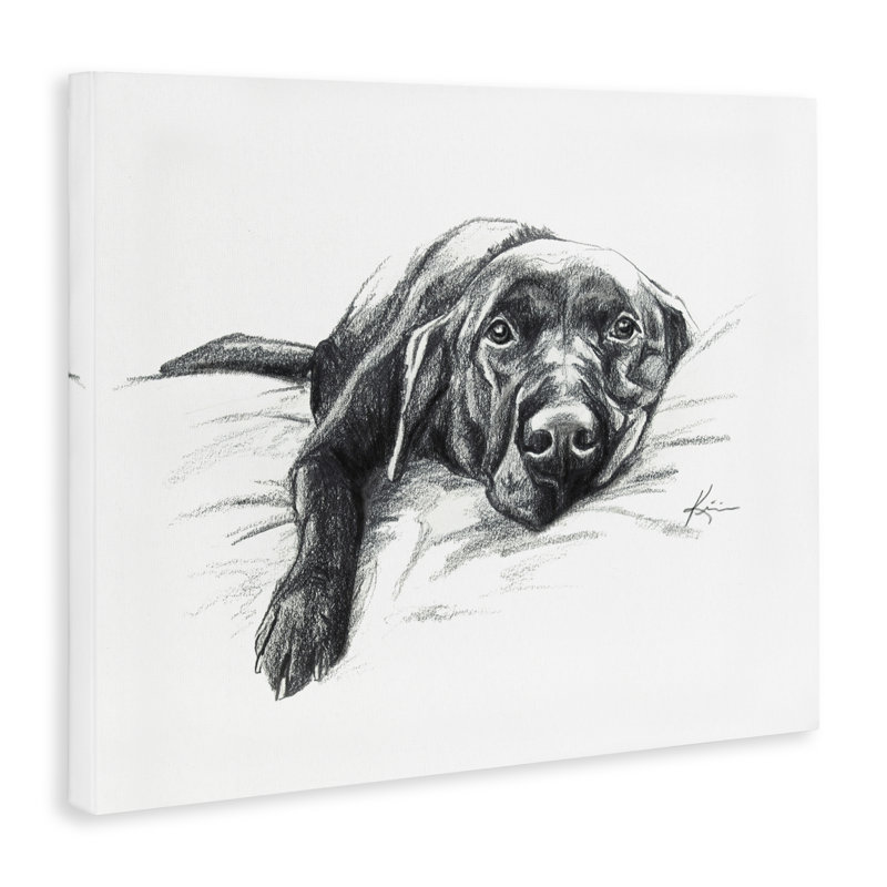 "Naptime Labrador", art mural sur toile par Lindsay Kivi Fine Art, H 24 po x l 30 po