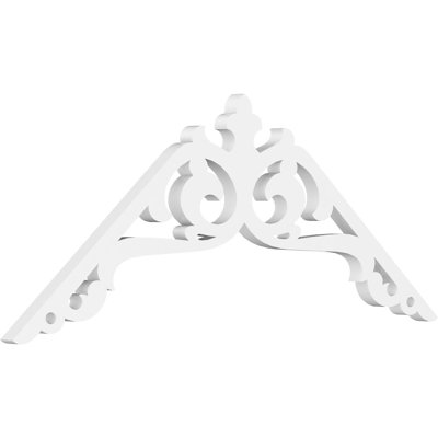 Amber Signature Urethane Gable Pediment, Primed Tan