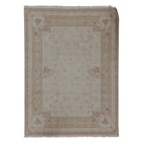High-Quality Hand-Knotted Beige Area Rug