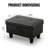 Rectangular Storage Ottoman Bench, Faux Leather Footrest With Hinged Lid, Coffee Table Stool For Living Room, Bedroom, Entryway, Black-729512030