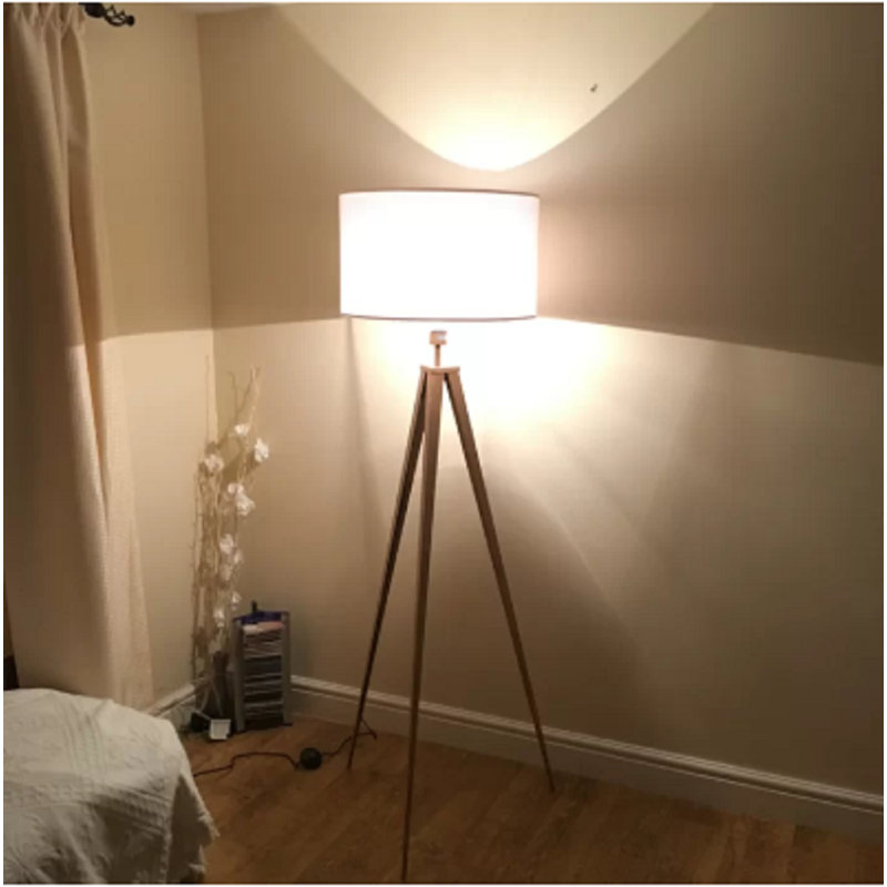 Acord 152.98cm Brown Tripod Floor Lamp