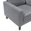 Meuble de salon moderne et contemporain en velours côtelé gris avec coussin confortable en bois massif-1588008241
