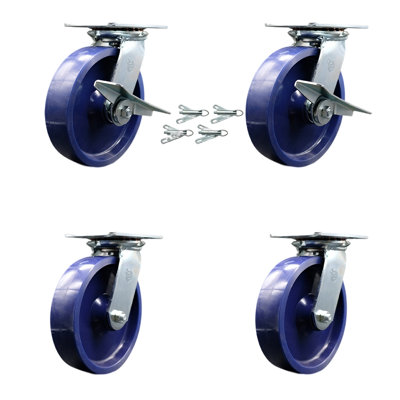 4-Piece Polyurethane Caster Set