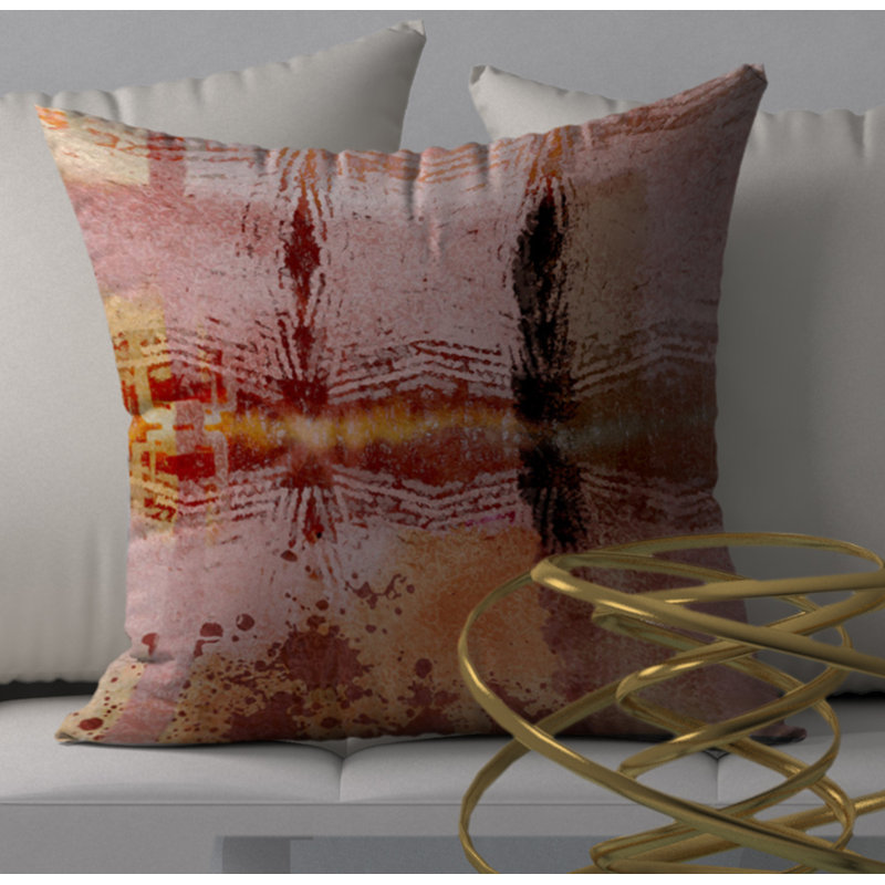 Abstract Reversible Throw Pillow, 18" x 18"