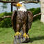 Grande statue de jardin aigle à tête blanche, sculpture d'aigle américain peinte à la main pour un décor patriotique intérieur et extérieur