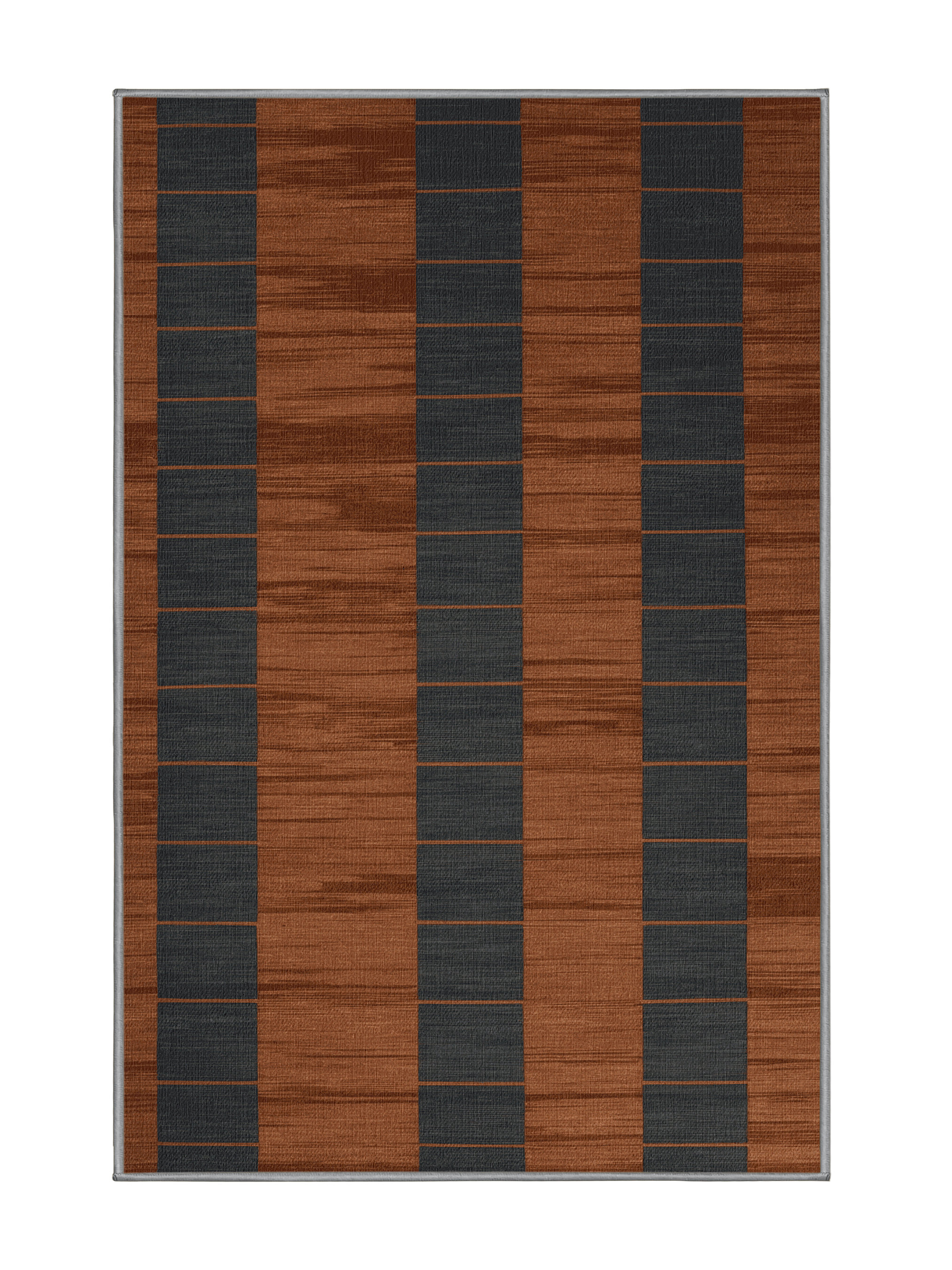 Hokku Designs Machine Washable Horizontal Stripes Gray Area Rug | Wayfair