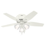 Newsome 42" 5 - Blade Traditional Indoor Flush Mount Ceiling Fan with Lights and Pull Chains