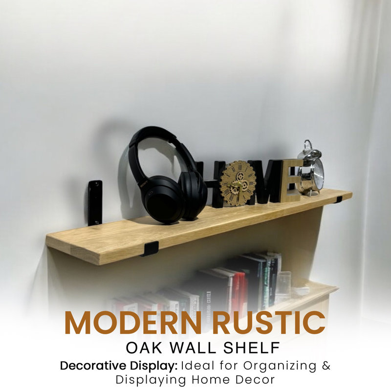 Wood Radiator Shelf with Reclaimed Wood, 2.2cm H x 40cm W x 14.5cm D