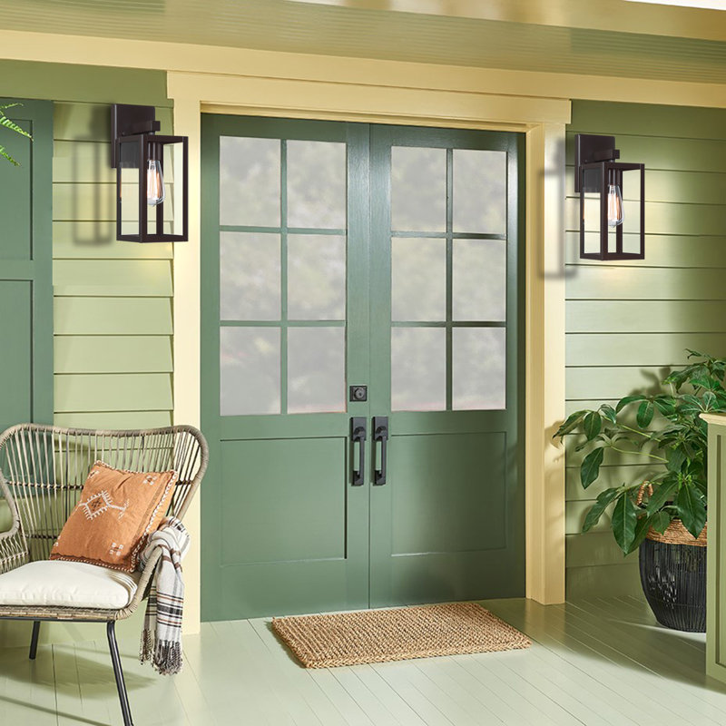 Lanterne murale d'extérieur 1 lumière Tornillo, Noir, H 13,3 po x l 5 po x P 6 po
